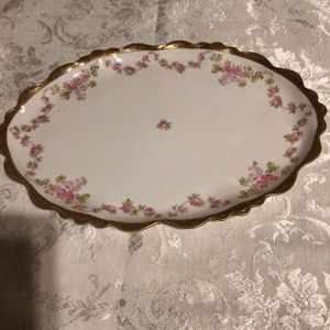 Vintage Platter With Gold Trim